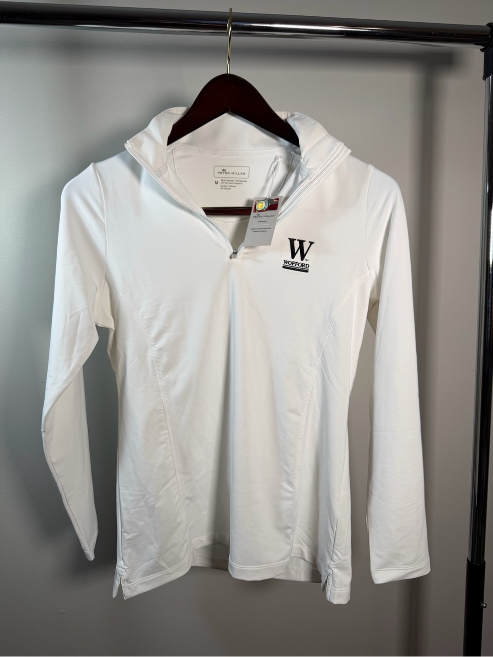 Peter Millar Wofford Women's Essential Perth White 1/4 Zip Pullover